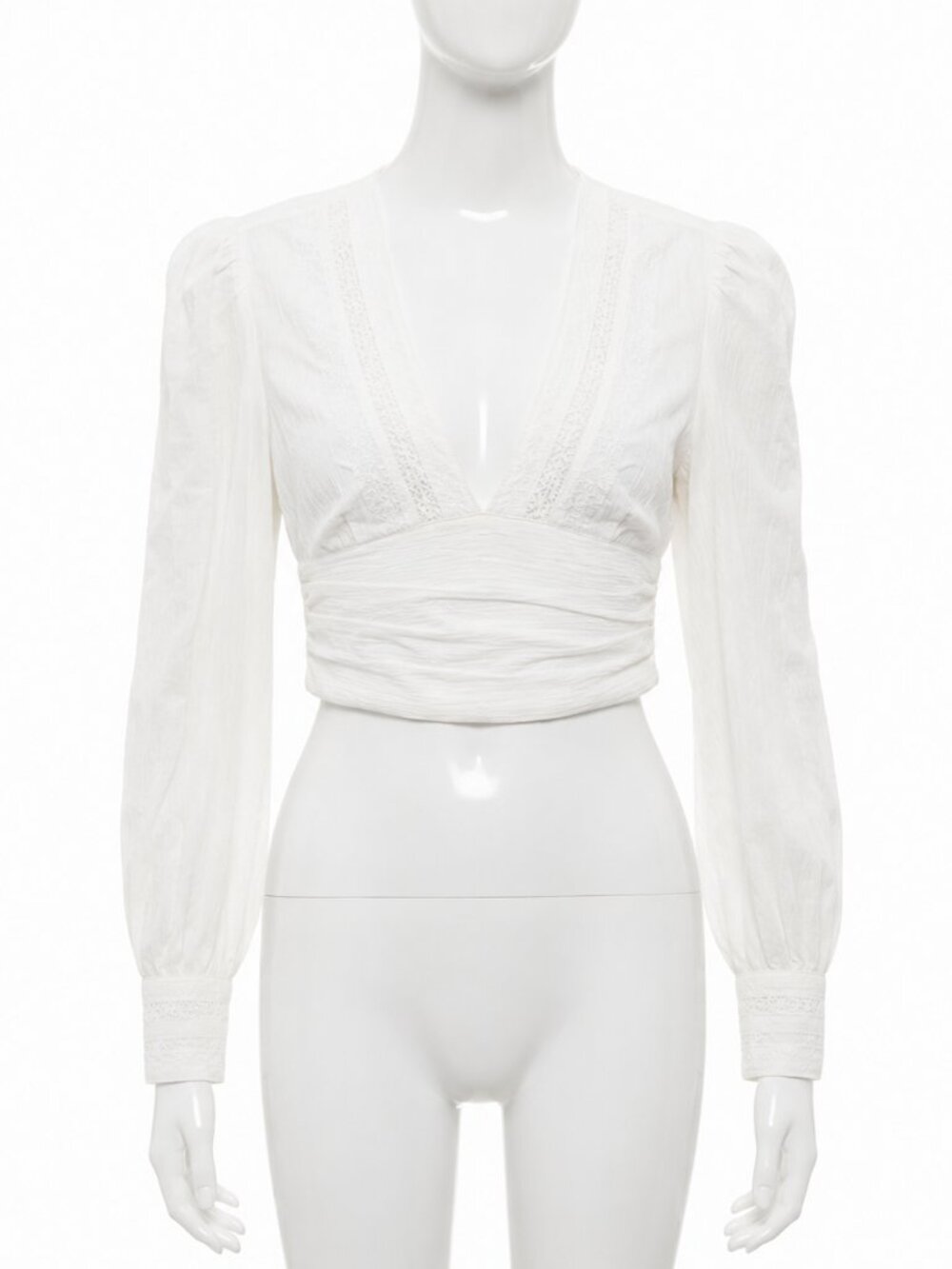 ZARA MED ROMANTIC BOHO embroidered top 2026 cotton embroidered lace